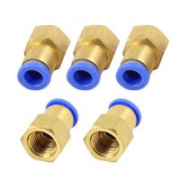 6mm Tube M5 1/8 1/4 3/8 1/2 Female Thread Pneumatic Quick Coupler Brass Connector PCF6-M5 PCF6-01 PCF6-02 PCF6-03 PCF6-04