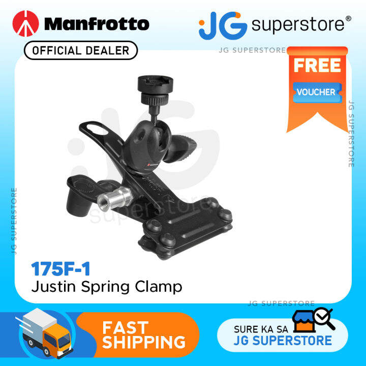 Manfrotto 175F1 Justin Spring Clamp with Flash Shoe, Cold Shoe, Hot