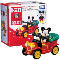 Takara Tomy. Tomic Dream Tomica Ride-On RD-01มิกกี้เมาส์และรถตูนคาร์ของเล่นรถมินิเด็กรถยนต์โลหะหล่อแข็งของขวัญเด็ก