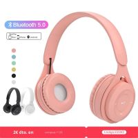 Macaron Headphones Kids Wireless Bluetooth Headphone Stereo Headband Gaming Headset with Mic Gamer Girl Gift for Mobile Tablet