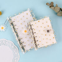 A7/6 น่ารัก Daisy SPIRAL Binder Notebook Agenda พร้อมกระเป๋า Kawaii โปร่งใสโรงเรียนไดอารี่สมุดบันทึกเครื่องเขียน-ttlg4809