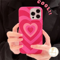 เคสโทรศัพท์มันวาวเข้ากันได้กับ IPhone 11 14 13 12 Pro Max XR 7 8 Plus X XS Max SE 2020ดอกกุหลาบสีชมพูสีแดง Gradient รักหัวใจฝาครอบด้านหลังซิลิโคน Tpu อ่อน