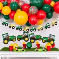 【hot】☒◕ 1 conjunto de balões infláveis com tema fazenda verdes para decoração festa feliz aniversário infantil escavadeira banner veicular