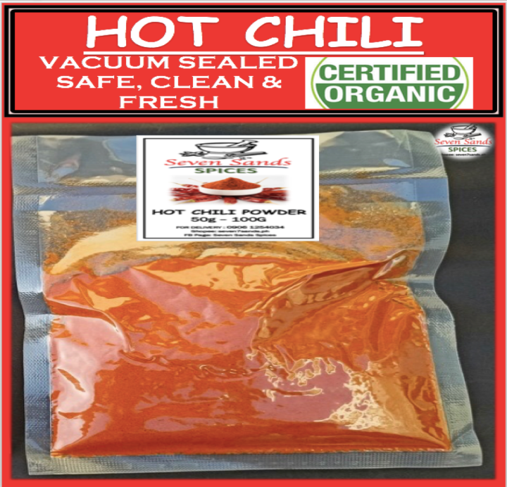 Chili Hot & Spicy! Powder Indian Kashmiri Organic Vacuum Sealed Safe