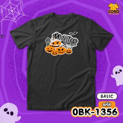 เสื้อยืด Halloween ฮาโลวีน รหัส 1356-1358 (เสื้อดำ)