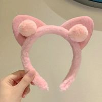 【YF】 Hair band female wash face cat ears headband net red simple cute girl heart wide-brimmed plush hair hairpin head jewelry