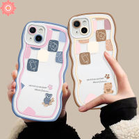 เคส Realme C15 C25 C25s 8Pro 7 9Pro + 10 9 C35 C25Y C21Y C33 C20A C20 C12 C30 C11 5 7i 8 5วินาที9i 5i C3ไอศครีม C17การ์ตูนน่ารักลายสก็อตคู่ขอบลอนนิ่มเคส Tpu