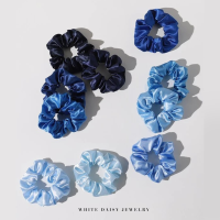 พร้อมส่ง ยางรัดผมผ้าซาติน โทนชมพู Plain Satin Scrunchie#WD055