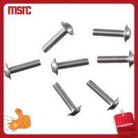 MSRC 25PCS M6 X 25มม. สกรูฝาปิดซ็อกเก็ต สแตนเลส304 (A2-70) หัวกระดุมแบบมีปีกยื่น สกรูเกลียวเต็ม ความต้านทานการกัดกร่อน สลักเกลียวหกเหลี่ยม ไม้สำหรับไม้