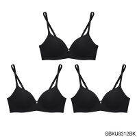 [ แพ็ค 3 ชิ้น] Sabina เสื้อชั้นใน Invisible Wire (ไม่มีโครง) Seamless Fit รุ่น Pretty Perfect รหัส SBXU8312 สีดำ