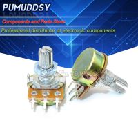 ❀ 5PCS WH148 3pin B1K B2K B5K B10K B20K B50K B100K B250K B500K B1M Potentiometer 15mm Shaft With Nuts And Washers