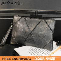 Ando Design กระเป๋าคลัทช์ใหม่สำหรับผู้ชายและผู้หญิง PU หนัง Casual แฟชั่นกระเป๋าสตางค์ยาวขนาดใหญ่ความจุกระเป๋าโทรศัพท์กระเป๋าใส่เหรียญ