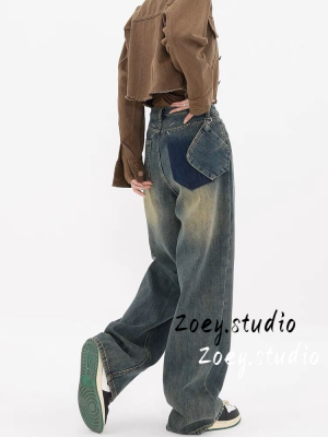 Zoey.Studio กางเกงยีนส์ กางเกงขายาว กางเกงคาร์โก้ผู้หญิง กระชับ ความสะดวกสบายความสะดวกสบาย ลำลอง 2023 NEW WNK2390661 36Z230909