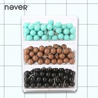 Never Pearl Head Pushpin Large Metal Colored Thumbtacks For Wood Cork Board Painting Map Wall Diy Drawing Pin Office Accessories Clips Pins Tacks