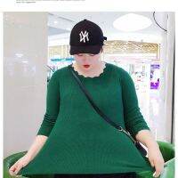 【มีไซส์ใหญ่】Plus Size L-4XL Womens Knitted Highly Stretchable Sweaters Long Sleeved Slim Casual Pullovers Large Size Outerwear