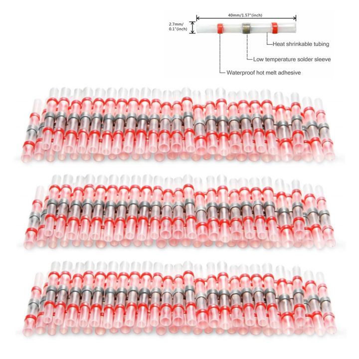 100-500-1000pcs-กันน้ำ-solder-seal-sleeve-splice-terminals-ทองแดงความร้อนสายไฟก้นตัวเชื่อมต่อ-awg22-18-สีแดง-iewo9238