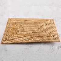 2 Pcs Table Mats Non Slip Rattan Placemats Dining Table Heat Resistant Woven Place Mats Insulation Heat Resistant Mats