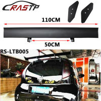 110ซม. 43.3 "อลูมิเนียม Hatchback รถด้านหลังสปอยเลอร์ Universal สีดำน้ำหนักเบา GT Wing Racing สปอยเลอร์หางตกแต่ง RS-LTB005