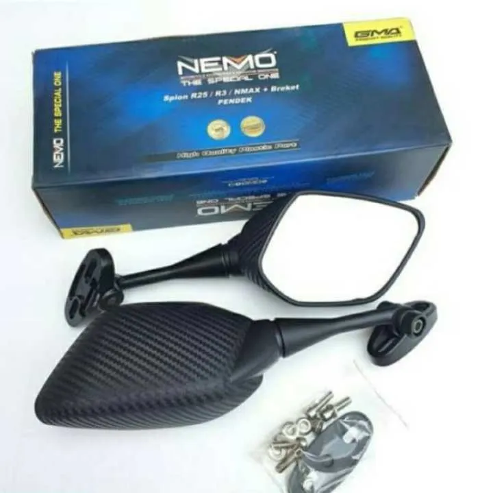 Spion R25 Pendek Carbon Merk NEMO Nmax CBR NINJA GSX | Lazada Indonesia