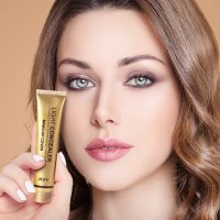 ✡C130.ZOZU Golden Tube คอนซีลเลอร์ มอยส์เจอร์ไรซิ่ง ปรับสีผิวให้กระจ่างใสคอนซีลเลอร์หลอดสีทองปกปิดจุดคล้ำและถุงใต้ตาC130♀