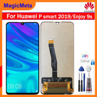 MagicMeta หน้าจอ LCD 6.21นิ้วของแท้สำหรับ Huawei P สมาร์ท2019หน้าจอ LCD จอแอลซีดีพร้อมกรอบสำหรับ P สมาร์ท2019 POT-LX1 LX3 L21