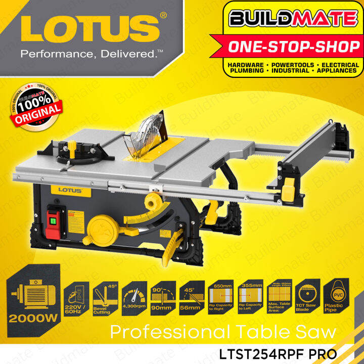 LOTUS Jobsite Portable Table Saw 2000W Heavy Duty Wood Table Saw ...