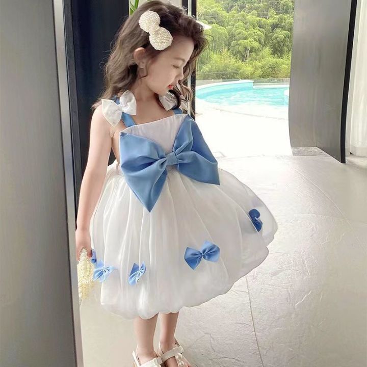 girls-dress-summer-childrens-princess-dress-fresh-baby-girls-suspender-skirt-bow-fake-two-piece-dress