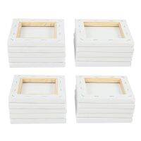 20Pcs 15cm White Blank Art Boards Mini Stretched Artist Canvas Art Board Acrylic Oil Paint Wood+Cotton