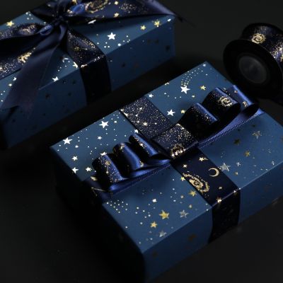 【YF】▤❐  Star Wrapping Paper Meteor Gold Bow Decoration