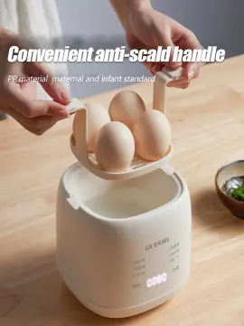 120W Electric Egg Boiler Smart Steamer Timing Egg Cooker Mini