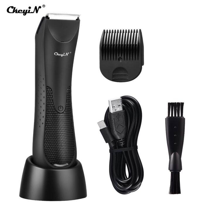 CkeyiN Electric Groin Hair Trimmer Rechargeable Trimmer for Men with ...