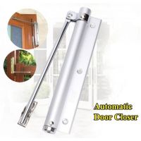 Adjustable Door Automatic Closer Aluminum Alloy Automatic Door Spring Silver Tone Intensity Suitable For Fire Door 40 kg