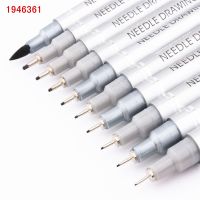 Waterproof Ink Black Micron Neelde Drawing Pen Pigment Fine Line Sketch Markers Pen For Writing Hand-Paint anime Art Supplies