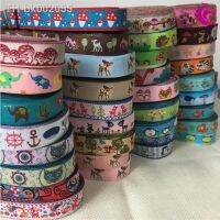 ∈ New 5/8 16 mm Polyester Ribbon 10 Yards Cartoon Jacquard Ribbon DIY Pet Dog Collar Decorated With Garment Accessories wholesale