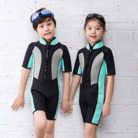 Hisea 2.5MM Neoprene One Piece Kids Wetsuit Summer Water Sport Surfing Swimsuit For Boys Girls Short Sleeve Child Diving Suit