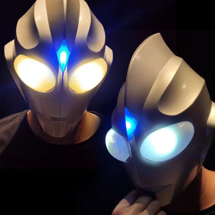 หน้ากากเครื่องแต่งกายหน้ากากคอสเพลย์-tiga-ultraman-สมจริงสำหรับการเล่นกิจกรรมสำหรับเด็กและพ่อแม่