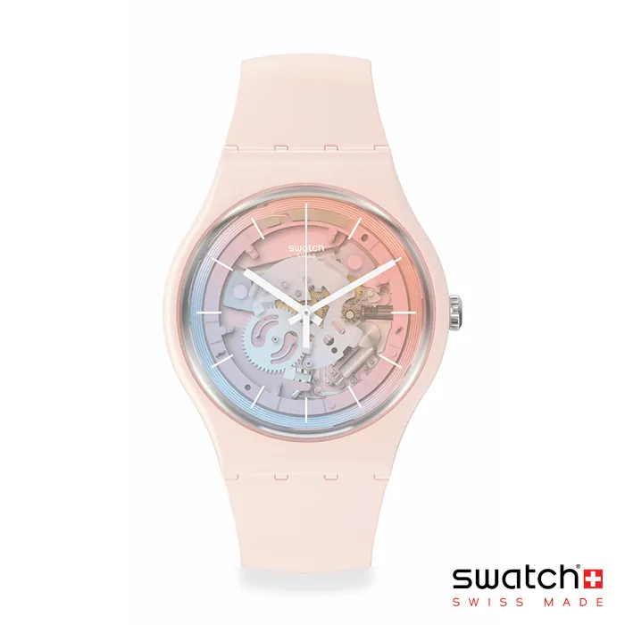 Swatch Fleetingly Pink Pay! 41mm Silicone Strap Watch | Lazada