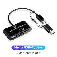 [A Necessary]✐□✌3 In1 Type-C ไมโคร USB การ์ดความจำโทรศัพท์ OTG เครื่องอ่านการ์ดตัวอ่านอะแดปเตอร์โฮสต์/U Disk/กล้องโทรศัพท์มือถือสำหรับ S3 Samsung