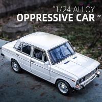 1:24 N LADA 2106รถโลหะผสมหล่อแบบเสียงดึงกลับ Kado Ulang Tahun ของเล่นเด็ก