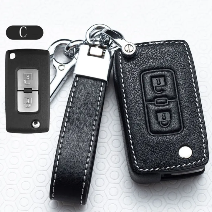 LAIFU For Mitsubishi Montero Sport 2022 Asx Xpander Triton Outlander Lancer Attrage Mirage EVO Pajero Full Protection Remote Car Key Leather Case Cover