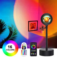 Sunset Lamp USB Smart Bluetooth Sunset Projection Lamp RGB Night Light APP Remote Led Lights for Room Decoration Photography