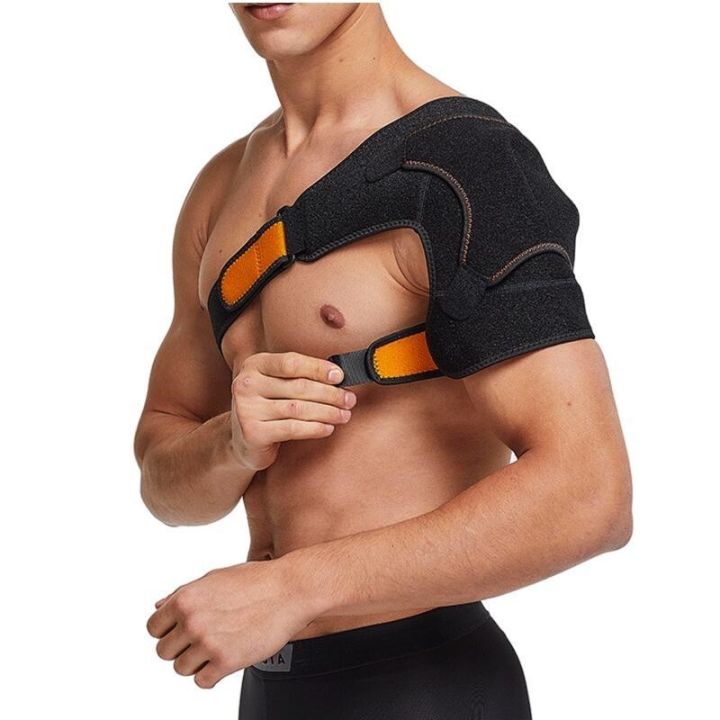 hjk-adjustable-left-right-shoulder-support-compression-brace-warmer-protector-guard-for-torn-rotator-cuff-joint-pain