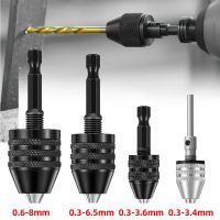 Mini Drill Chuck Keyless Screwdriver Micro Motor Clamp Chuck Impact Driver Adaptor Hex Shank Drill Bits Adapter Fixture