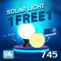 [ส่งฟรี โปร 1แถม 1]Solar Light โคมไฟส่องสว่างหัวเสา ใช้พลังงานแสงอาทิตย์ ประหยัดพลังงาน ไม่ต้องใช้ไฟบ้าน