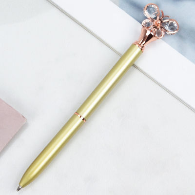 1.0mm Ballpoint Pen Butterfly Glass Business Office School Stationery 1.0mm Financial Ball Point Pens