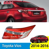 For Toyota Vios ncp150 Tail Lamp​ (2014-2017) เสื้อ​ไฟท้าย ไฟท้าย​แต่ง ไฟท้ายไฟเบรค​ ไฟเลี้ยว Taillamp Taillight ไฟท้าย​ พร้อมทับทิม ไฟท้ายกันชนหลังสําหรับ​ ทับทิมในฝาท้ายไฟท้าย ไฟเบรก ไฟสัญญาณเตือน