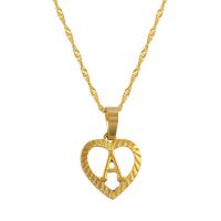 Anniyo A-Z Letters Necklaces Gold Color Charm Alphabet Pendant for Women Girls English Initial Jewelry Gifts 114106P