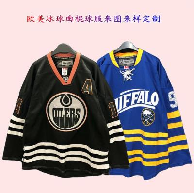 [COD] Customized foreign trade long-sleeved hockey uniform logo embroidery printing