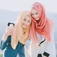 Summer Thin Voile Monochrome Scarf Women Shawl