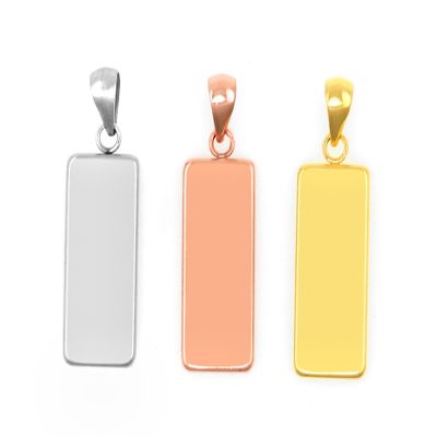 10Pcs Stainless Steel Rectangular Blank Tray With Melon Seeds Pendant Suitable For Inlaying 10 x 25MM Cabochon Cameo DIY Jewelry